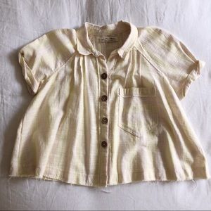 Free people crop button down